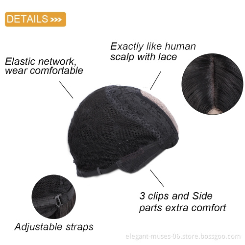 Aodale 30 Inches Middle Part Long Straight Black Hair Synthetic Hair Wigs For Black Women Heat Resistant Fiber Lace Wigs